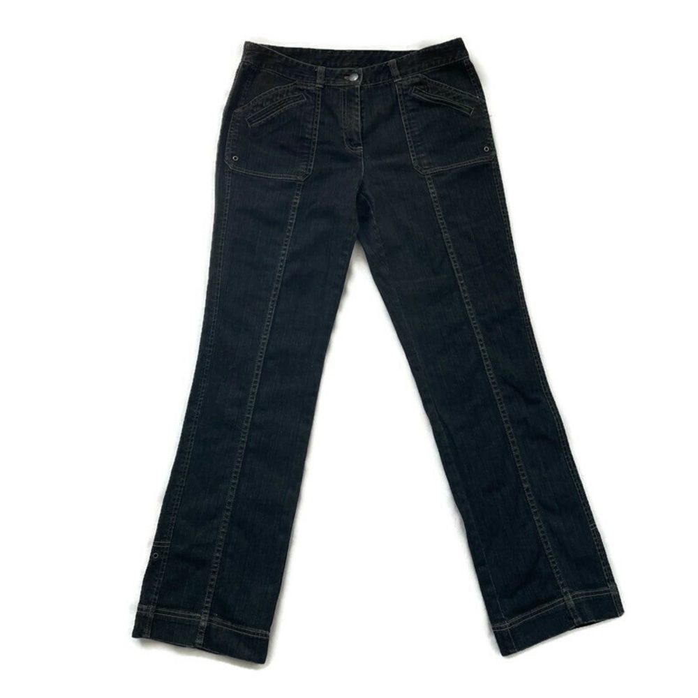 DKNY Women's City Pant Vintage Straight Leg Black Jeans Size 10